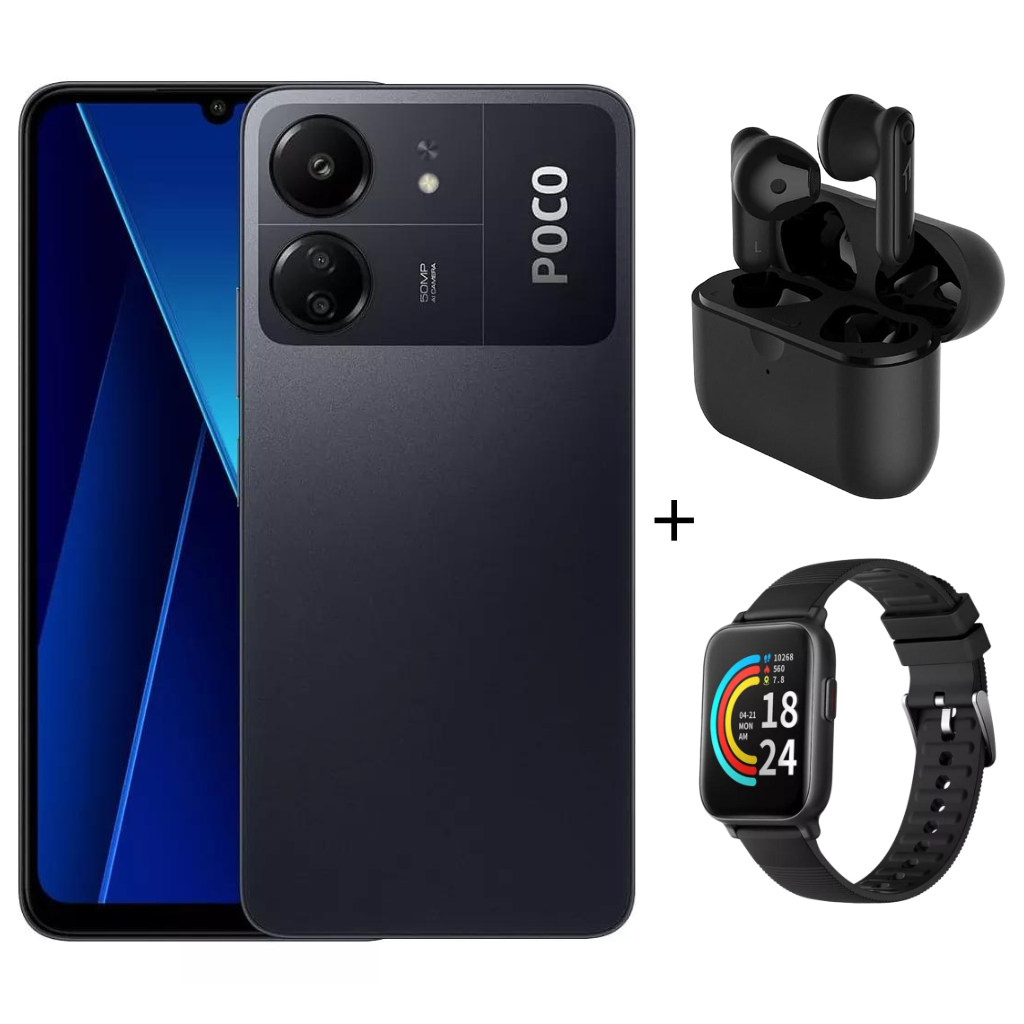 Xiaomi Poco C65 256gb con Audífonos bluetooth 1More Neo y Smartband 1More omthing..