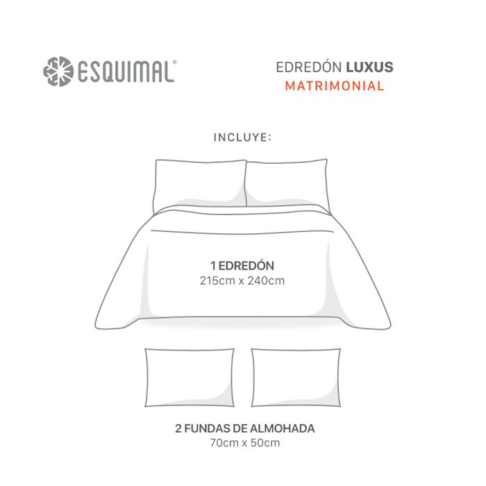 Edredón Matrimonial Luxus Velvet Bordado con Fundas San Francisco ESQUIMAL.