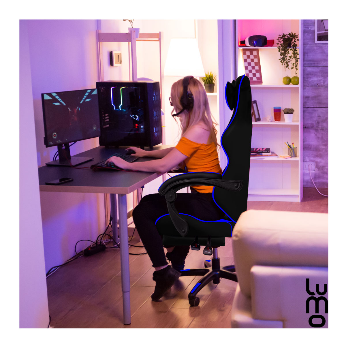 Silla Gamer Reclinable Ergonomica Reposapies Oficina.