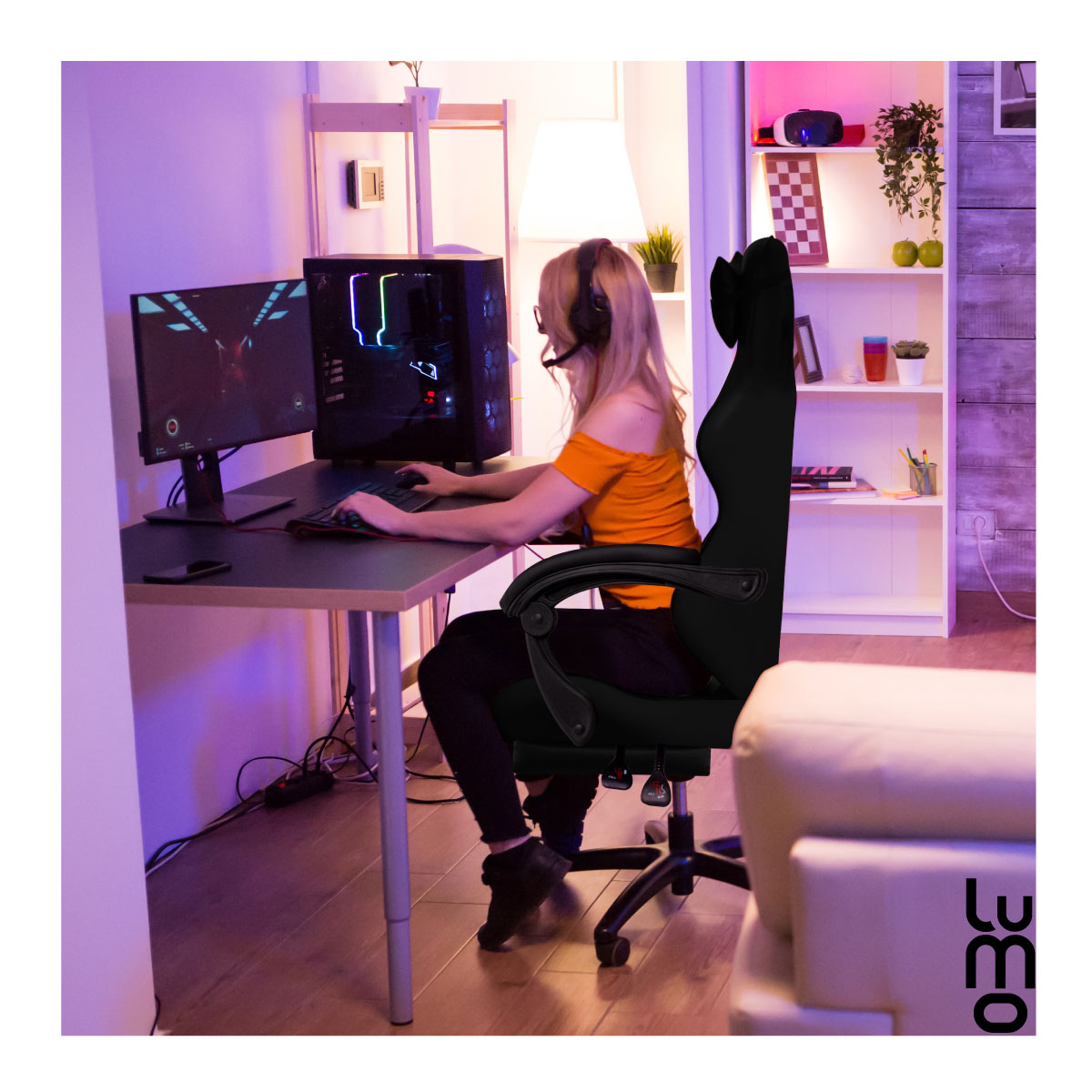 Silla Gamer Ergonomica Ejecutiva De Oficina Reposapies
