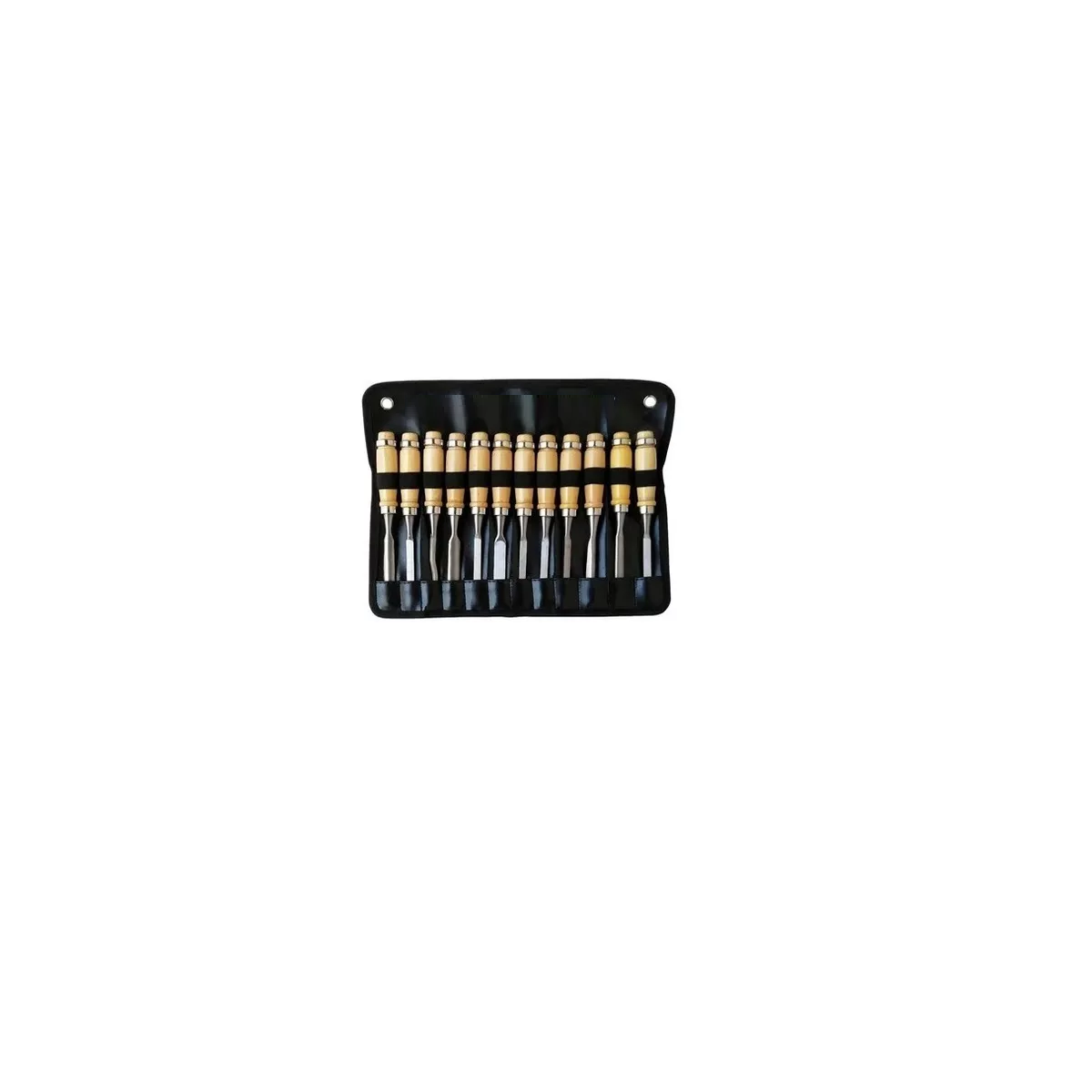 Cincel Formon Juego Madera Gubia Carpintero Tallado 12 pzs Marron/Plata .