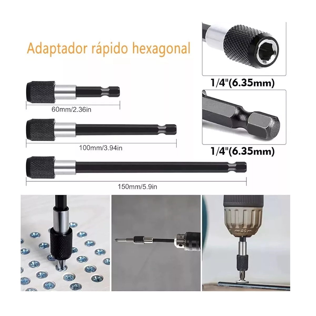 24pcs Kit De Adaptador De Taladro Eléctrico Con Angular 105° Negro.