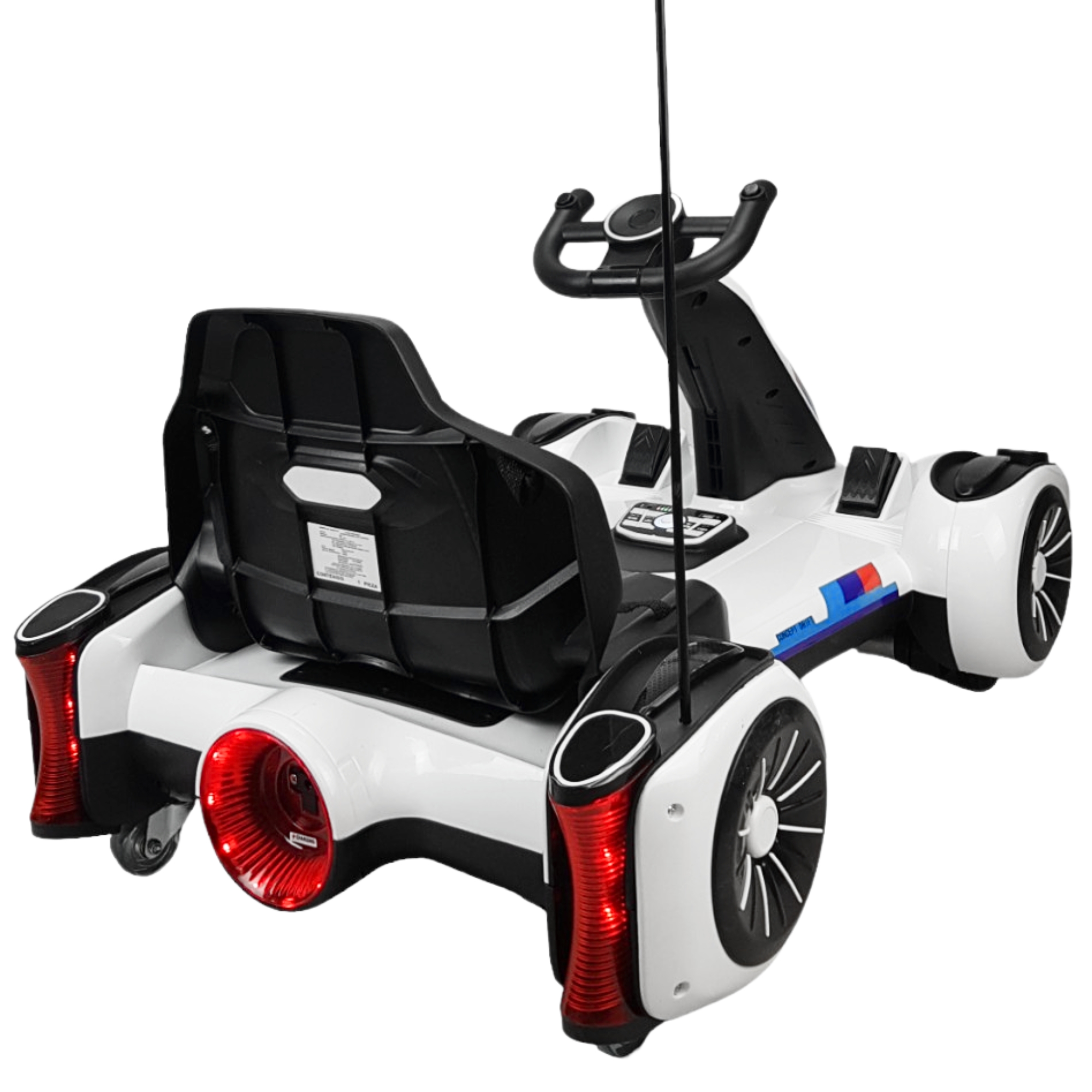Go Kart Montable Electrico Control Remoto Luz y Sonido 12V - Blanco