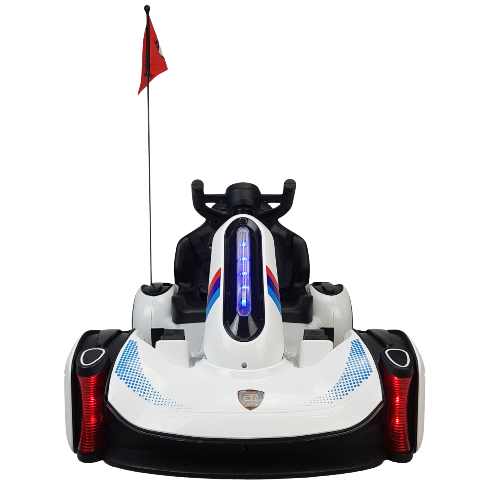 Go Kart Montable Electrico Control Remoto Luz y Sonido 12V - Blanco