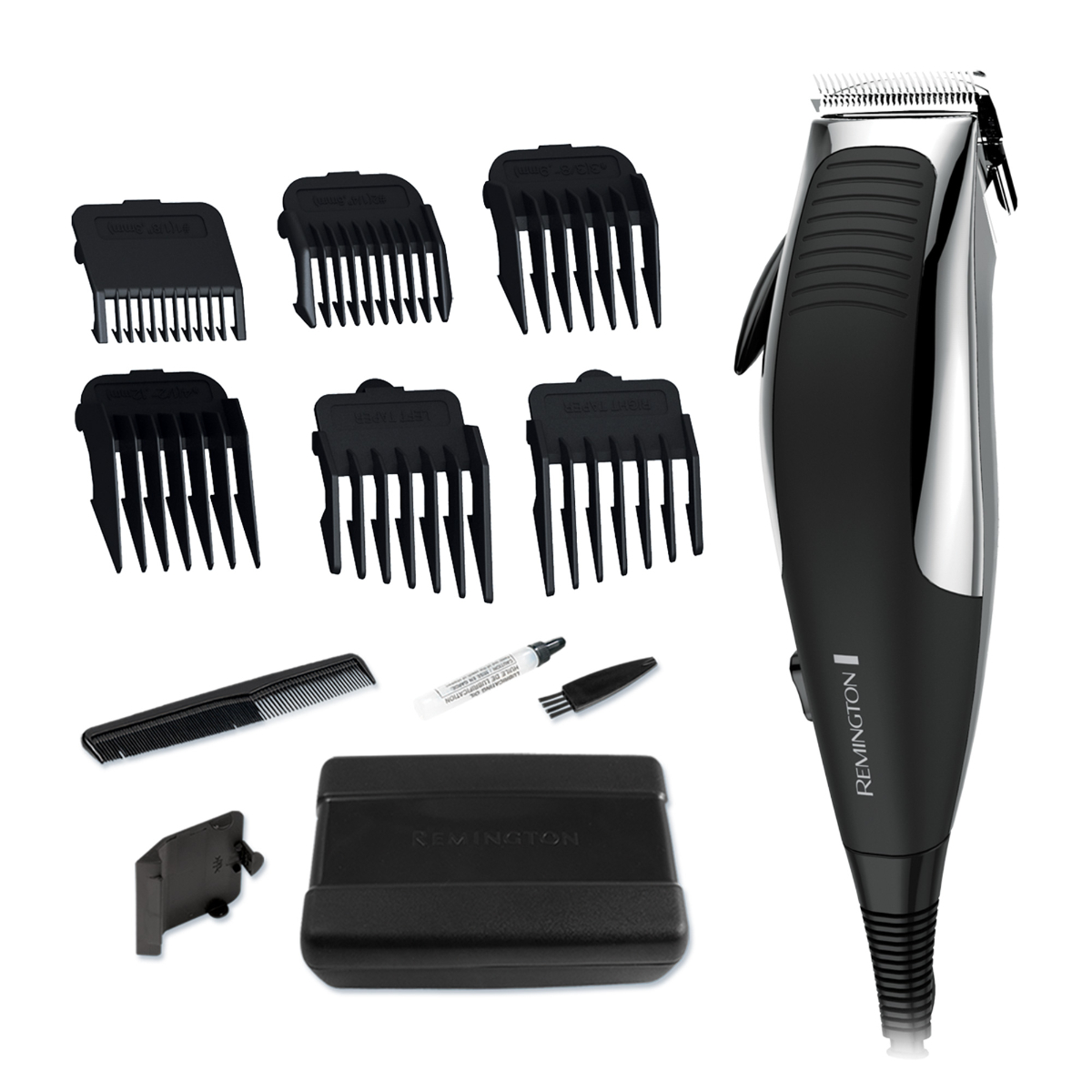 Kit Cortador De Cabello Remington HC1080-MB06-F de 12 Piezas Con Estuche.