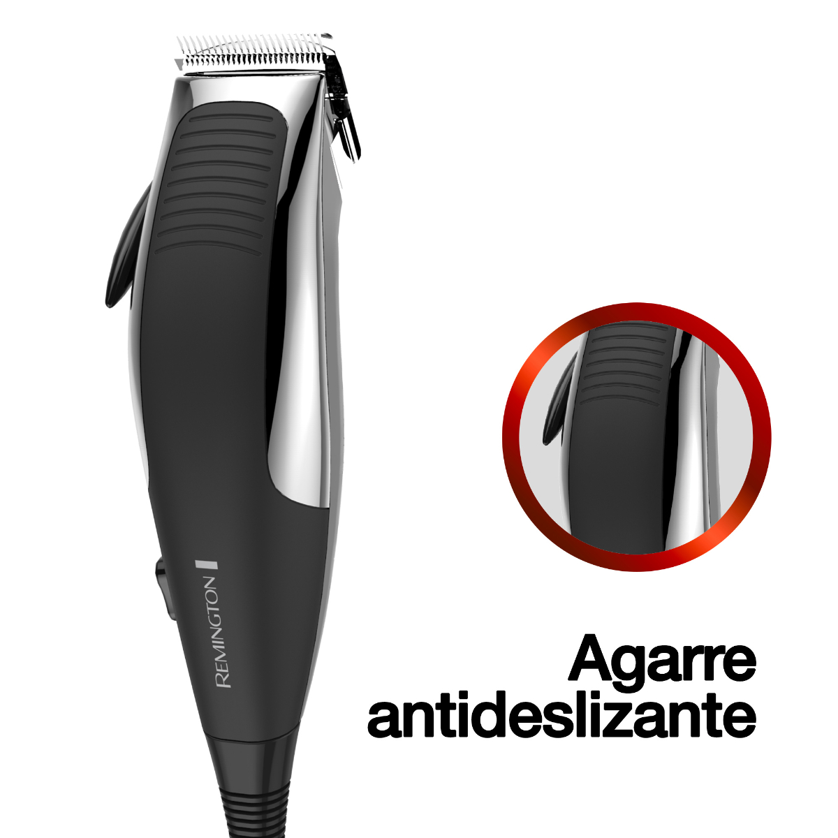 Kit Cortador De Cabello Remington HC1080-MB06-F de 12 Piezas Con Estuche.