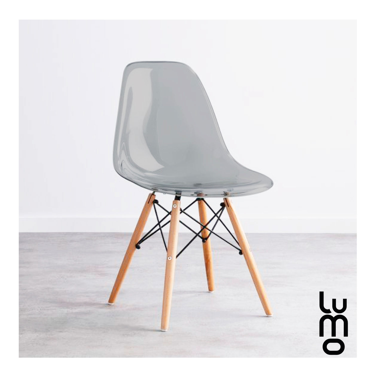 Set 4 Sillas Eames Modernas Minimalistas Acrílico Reforzado.