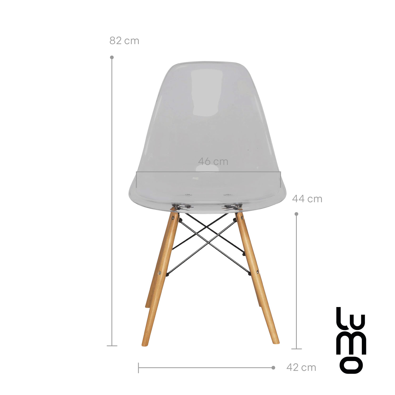 Set 4 Sillas Eames Modernas Minimalistas Acrílico Reforzado.