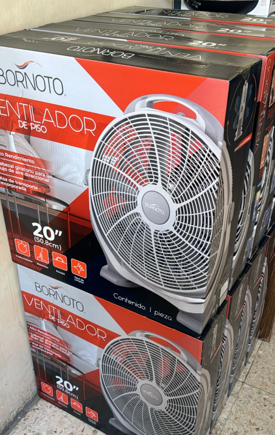 Ventilador 20 Pulgadas Bornoto Uso Rudo