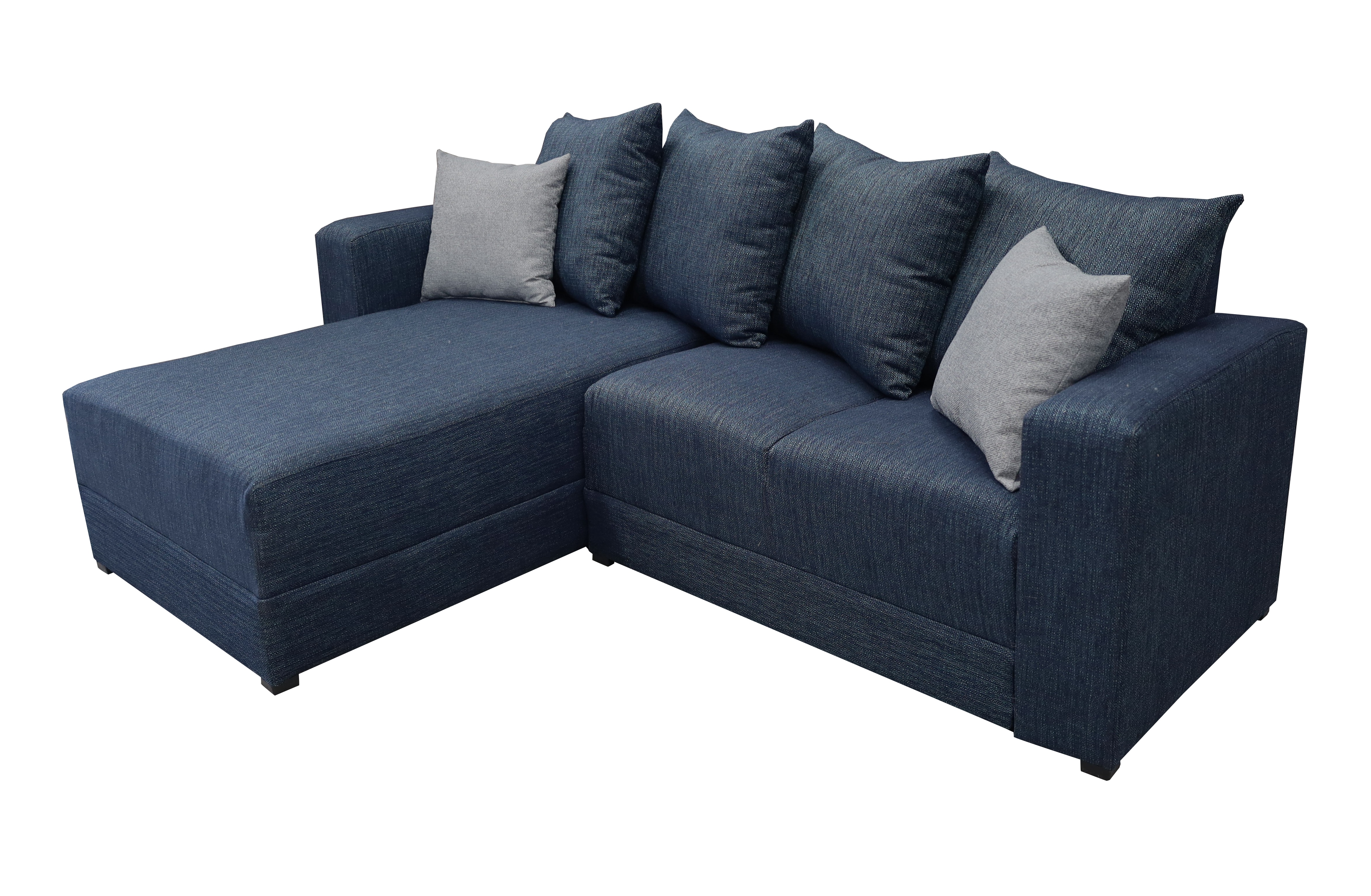 Sala Esquinera Lombar Azul 220x160 cm Tela lino nacional El Bazar Store.