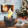 Mavalzy - Chimenea de mesa para fogatas de mesa con alcohol, mini chimenea sin humo para interiores y exteriores, portátil, para fogatas de hormigón.