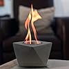 Mavalzy - Chimenea de mesa para fogatas de mesa con alcohol, mini chimenea sin humo para interiores y exteriores, portátil, para fogatas de hormigón.