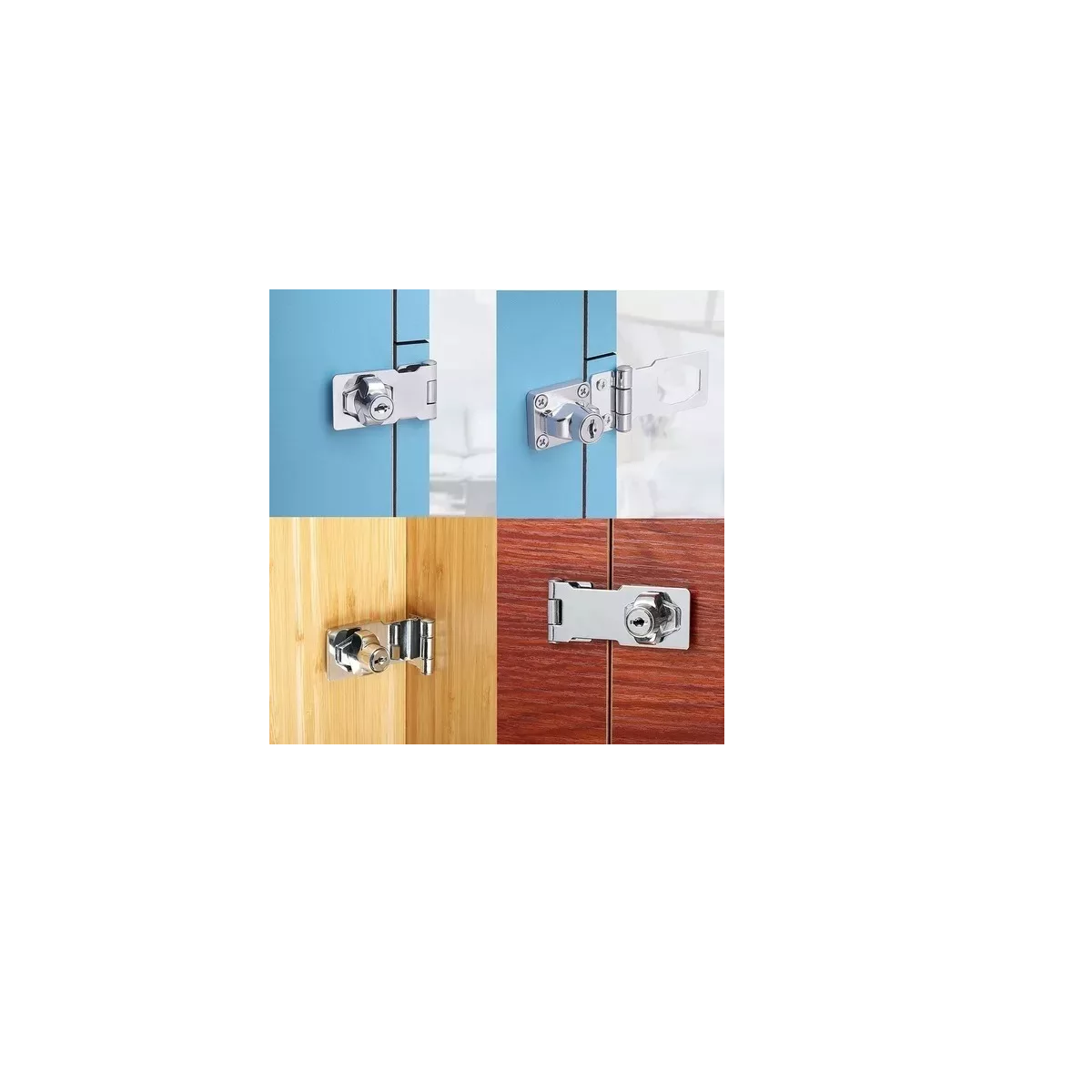 3pcs Cerradura Seguridad Puerta Principal Cajón 2.5 Pulgadas Gris .