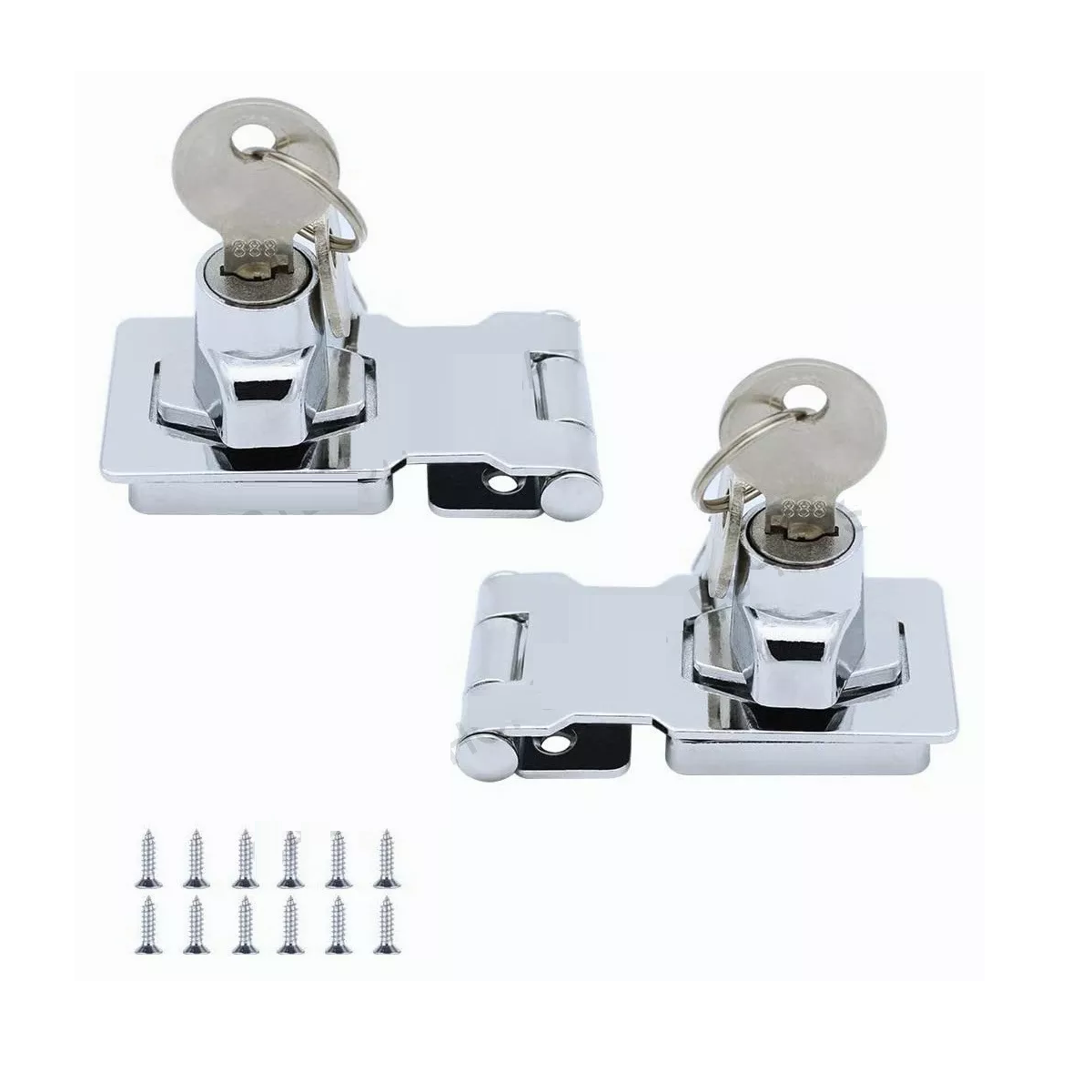 3pcs Cerradura Seguridad Puerta Principal Cajón 2.5 Pulgadas Gris .