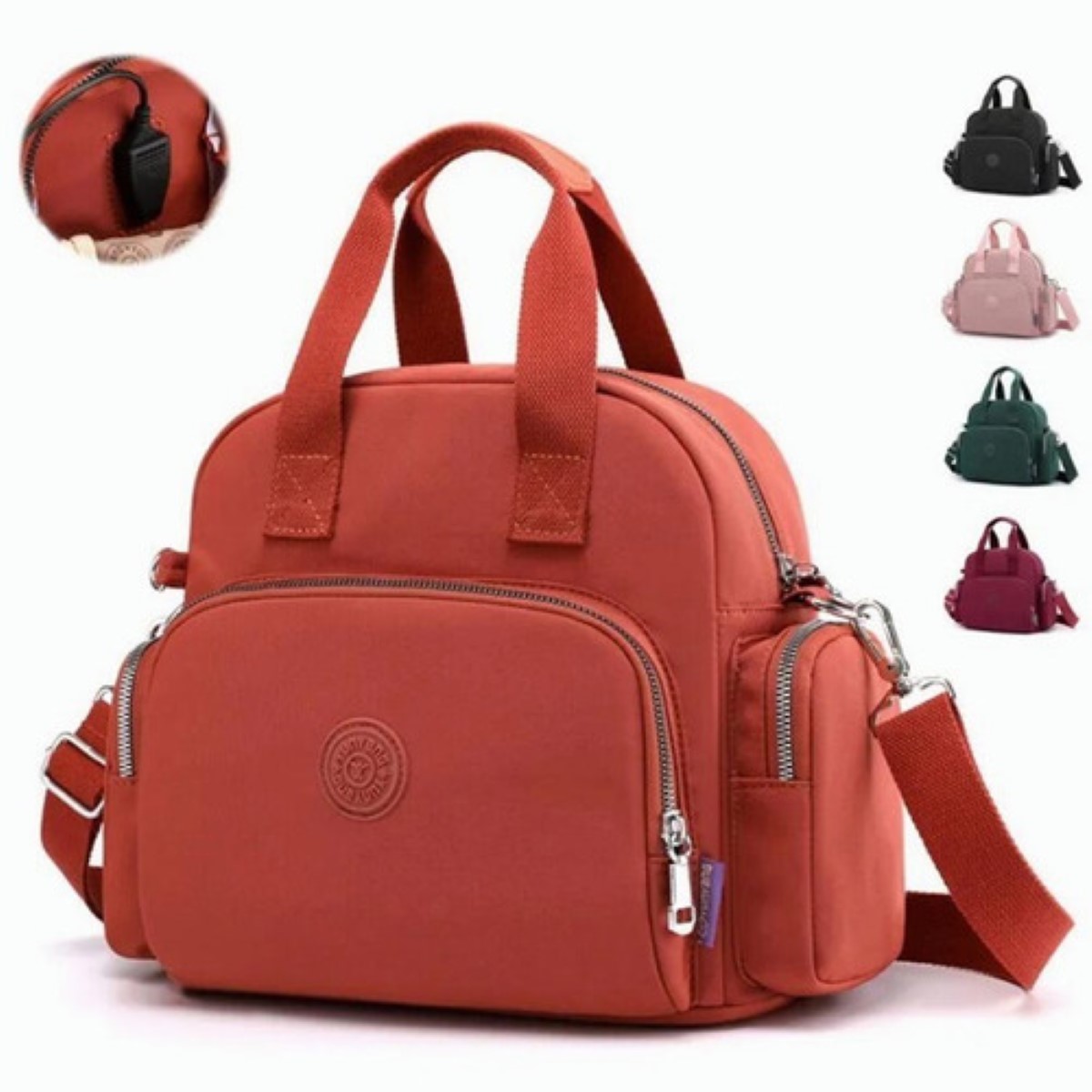 "Mochila De Moda Para Mujer Bolsas De Hombro Naranja ".