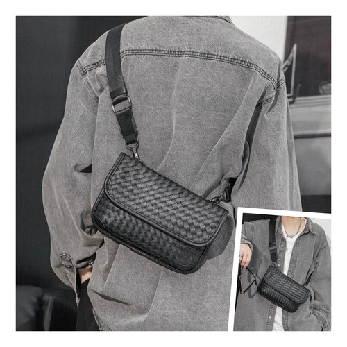 Bandolera De Cuero Para Hombre Bolso Crossbody Lujo Moderno.