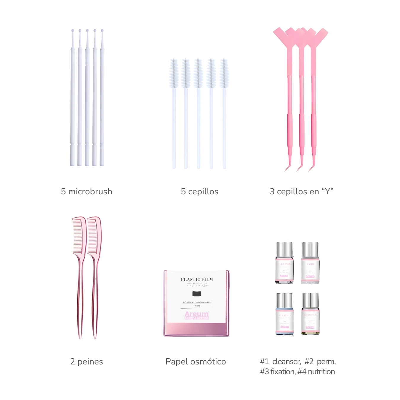Kit Planchado De Cejas Profesional Areum Lashy & Browns.