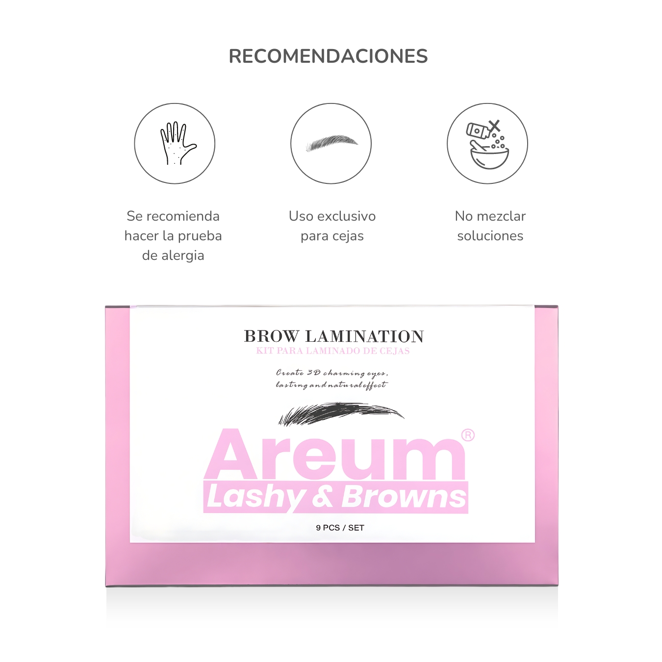 Kit Planchado De Cejas Profesional Areum Lashy & Browns.