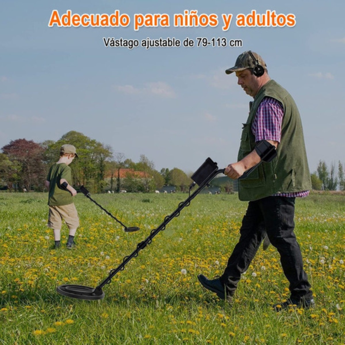 Detector De Metales Alta Precisión Con Batería Y Pala