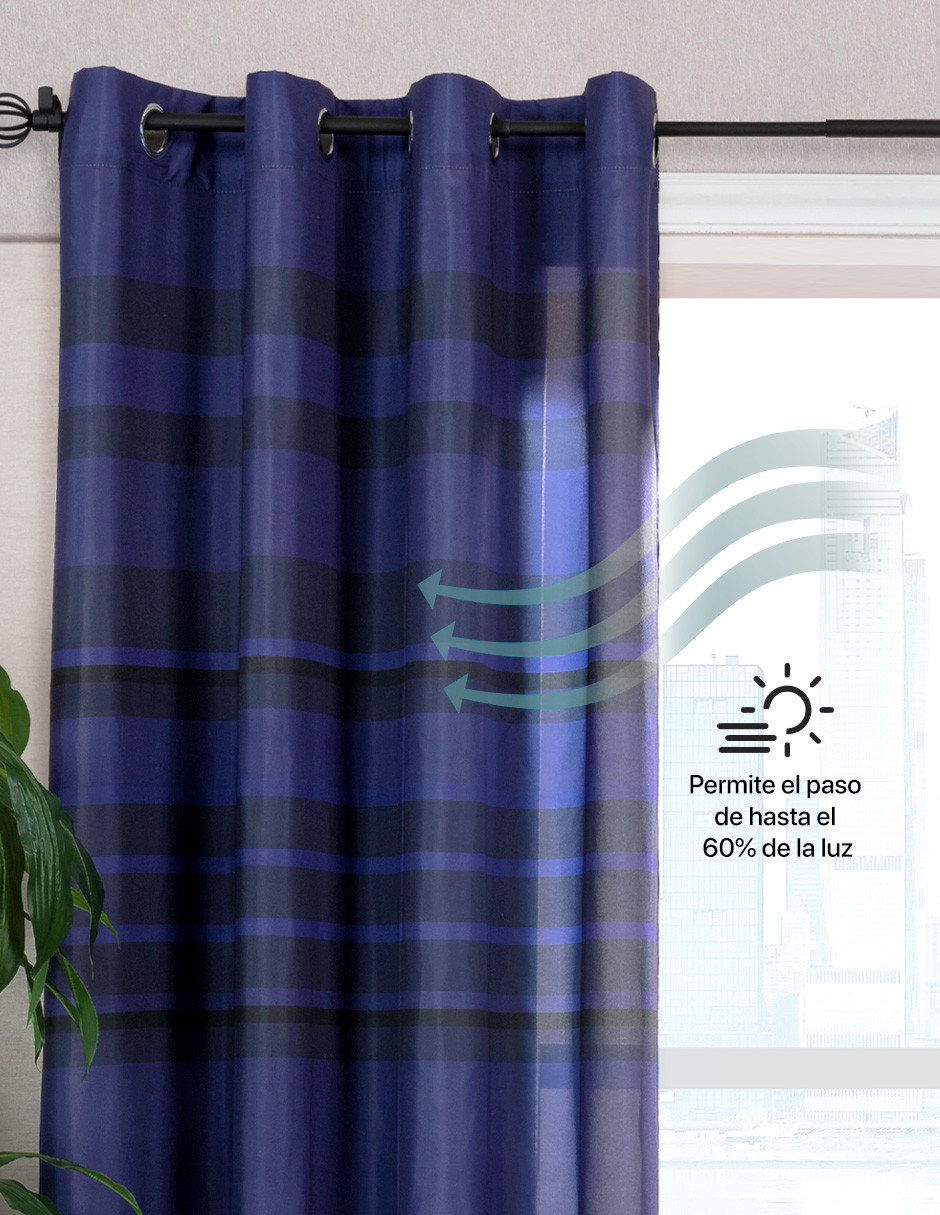 Cortina 3.00 X 2.30m Con Argollas Golfo REAL TEXTIL.