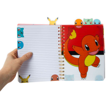 Libreta Cuaderno Anime Pokemon Pestañas 9in