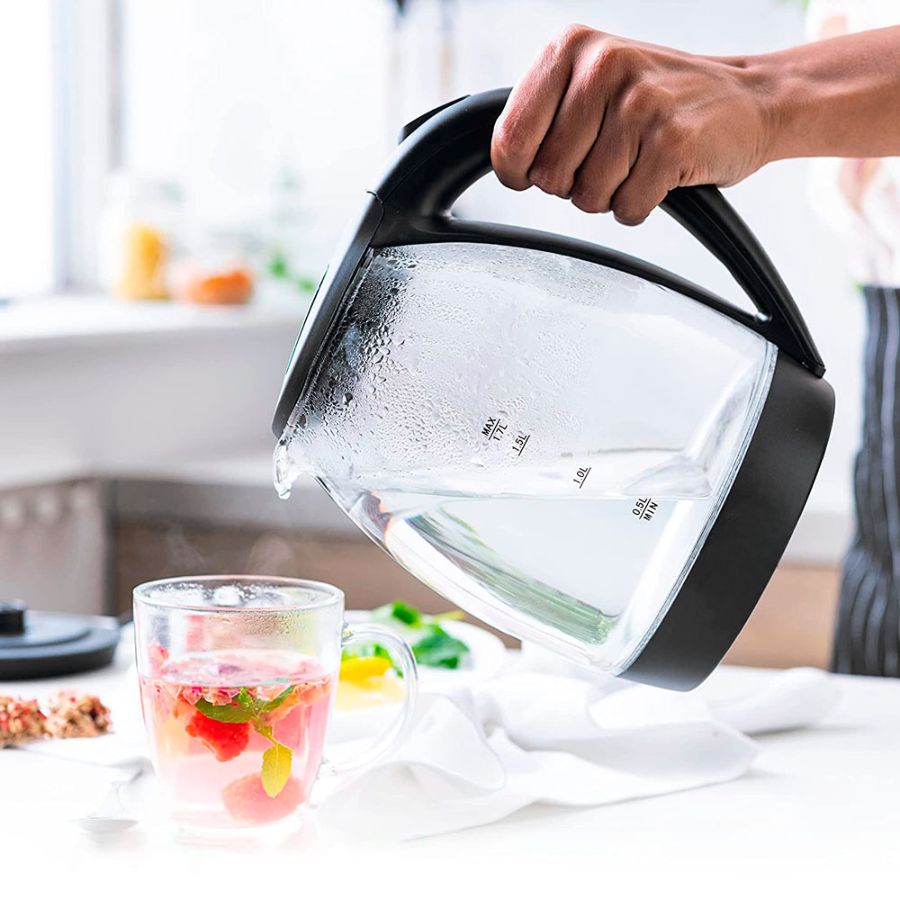 Tetera Eléctrica de Vidrio con Luz LED 2L.
