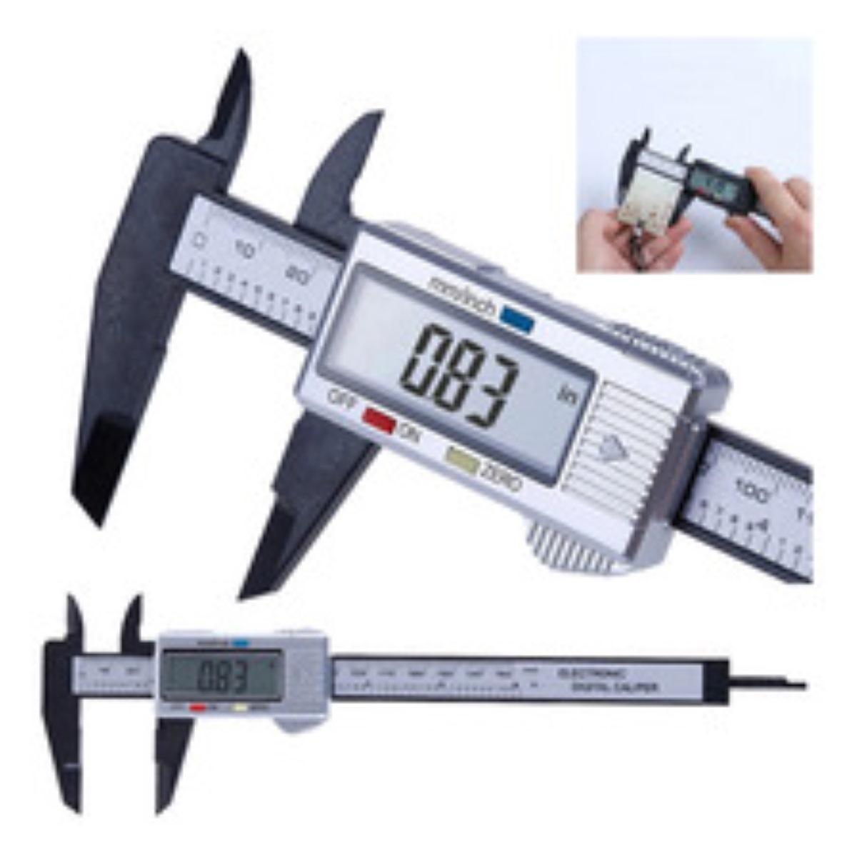Calibrador Vernier digital profesional toda la estructura metal alta precisión uso industrial 0mm a 150mm Keatronic A150