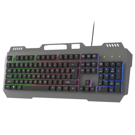 Teclado Titan Gamer Para Juegos Metal LED con Cable para PC