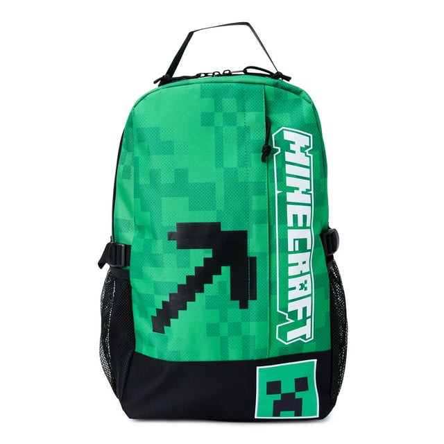 Mochila Escolar Minecraft Pickaxe Creeper Laptop Regreso Clases
