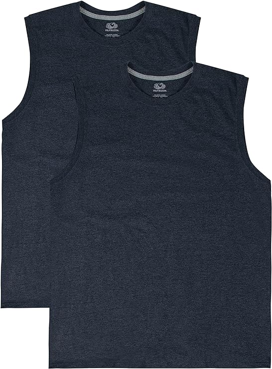 Fruit of the Loom Eversoft - Playera sin Mangas de algodón para Hombre, Transpirable y Absorbe la Humedad con Control de Olor, Tallas S-4x.