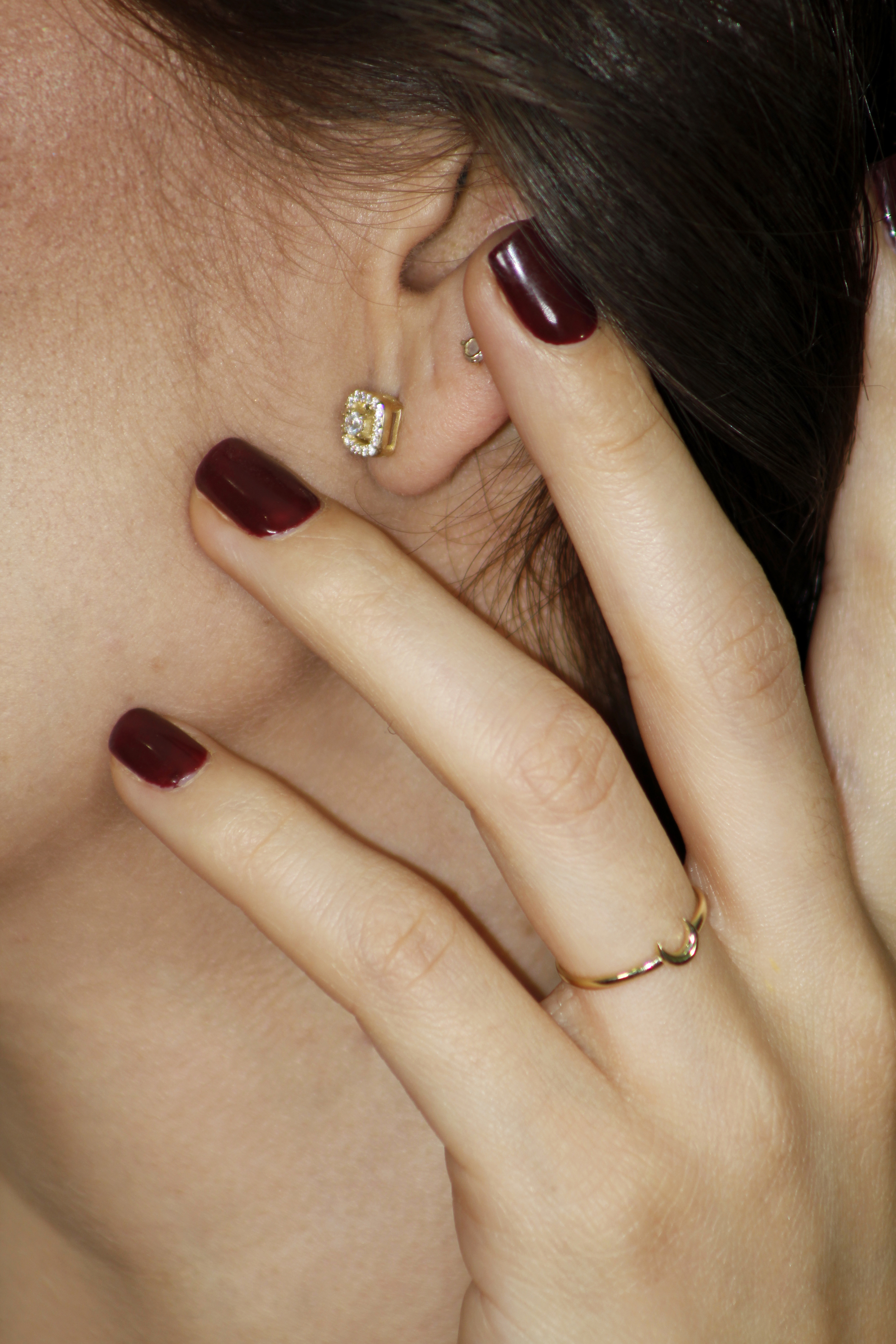 Anillo Luna Oro 10K Mujer.
