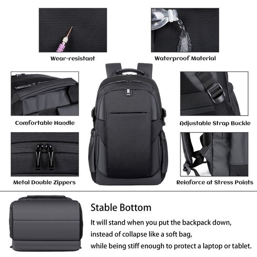 Mochila urbana Toketa BB-2209 color black 36L black
