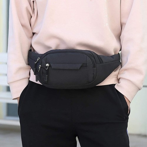 Canguera Riñonera Premium - Deportiva Y De Viaje Negro