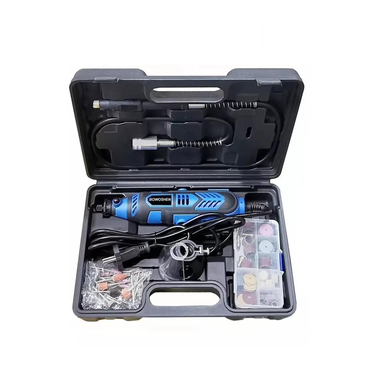Mini Taladro Mototool Para Cortar Lijar Pulir Azul Rey /Negro.