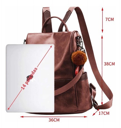 Mochilas Antirrobo Para Mujer Moda Mochila Cafe