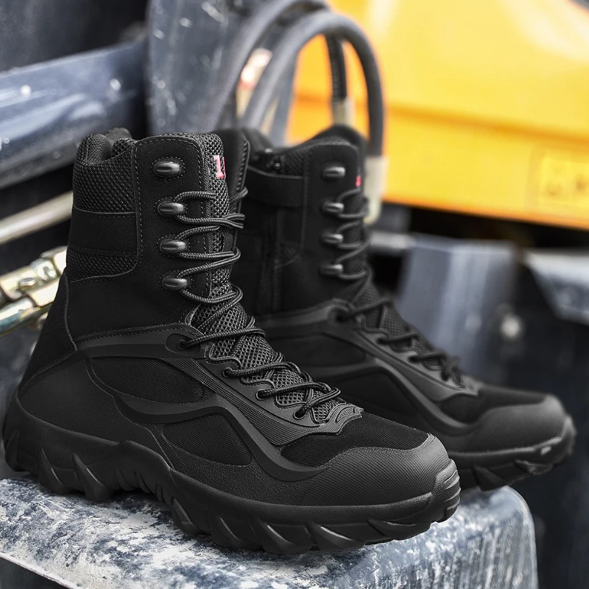 Botas zapato tácticas negro ligera ejército hombre botines malla transpirable senderismo escalada.