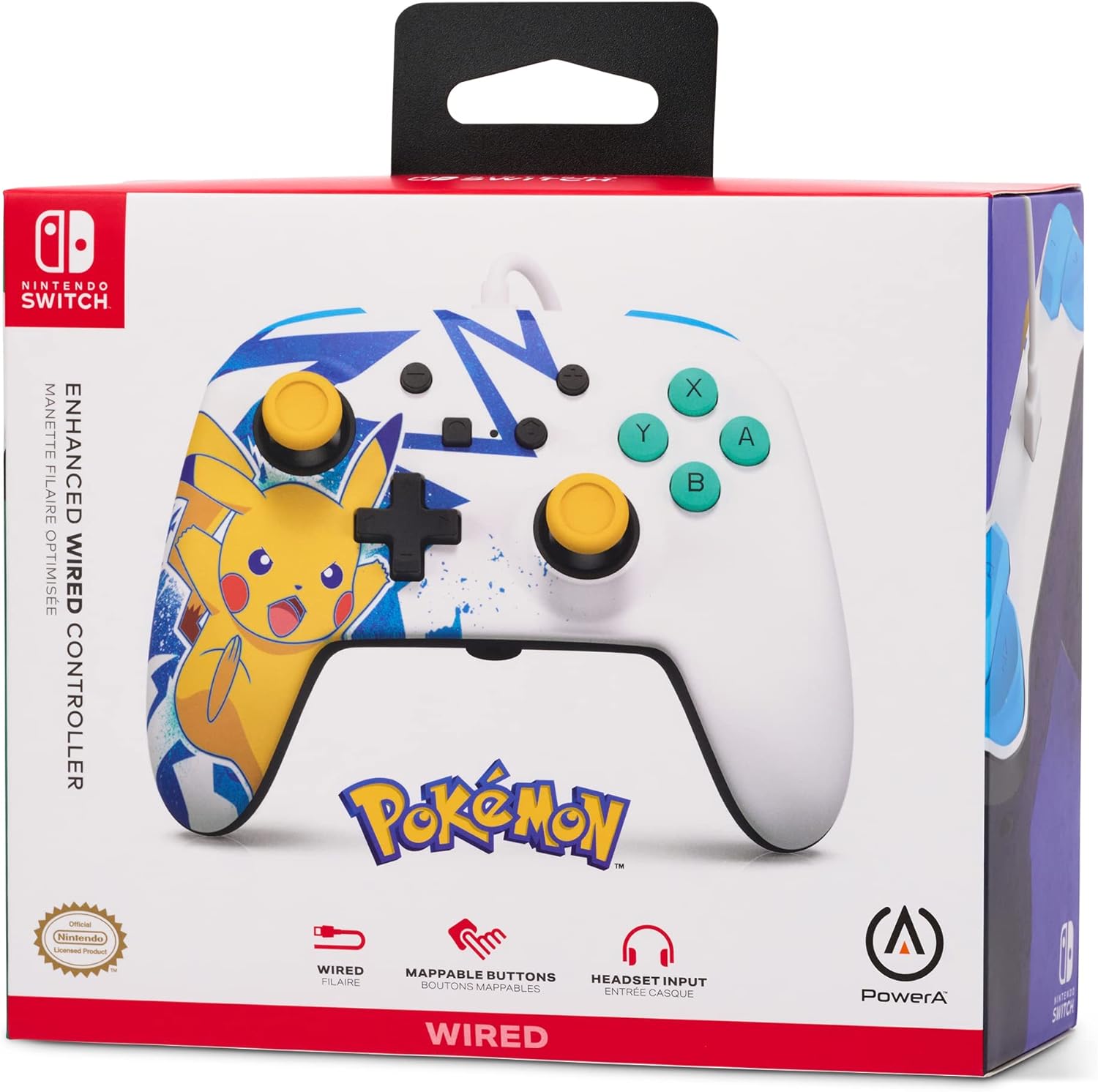 Control Alambrico Switch Pikachu High Voltage - Game Center