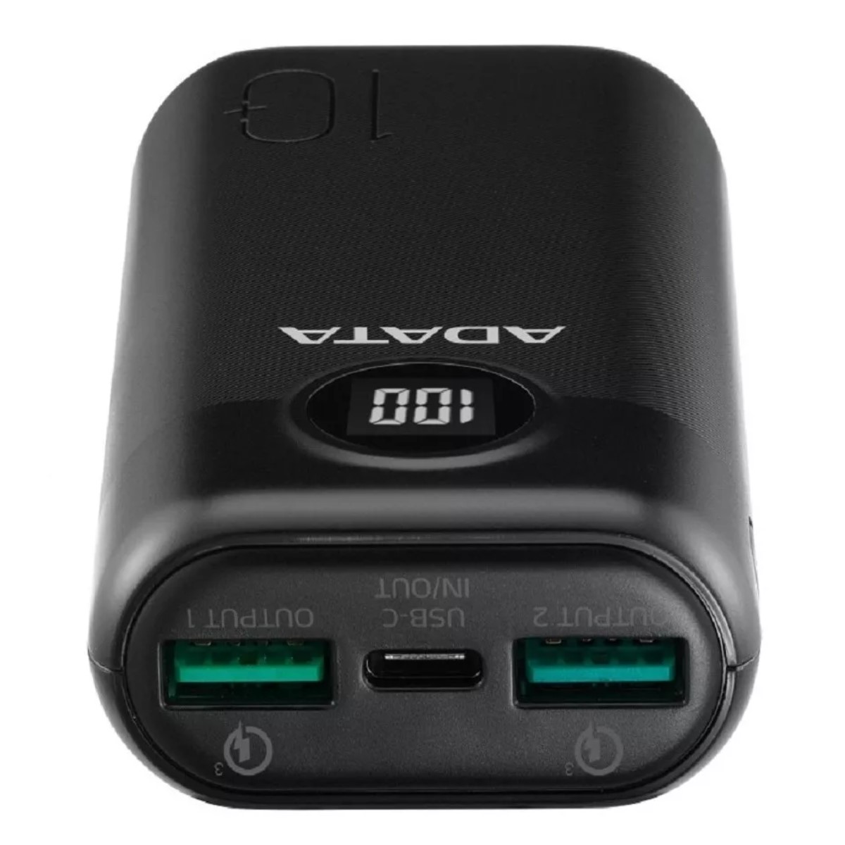 Power Bank Adata 10000mah Carga Rápida P10000qcd Usb Tipo C Color Negro.