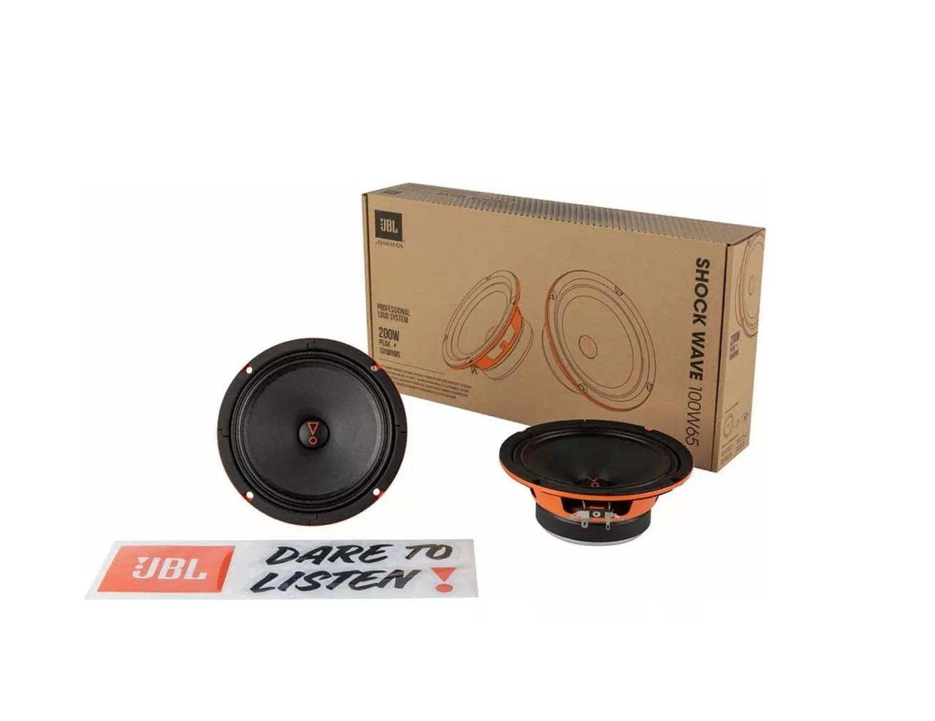 Par de Bocinas Pulgadas Medio Rango JBL Shockwave 100W65 100W