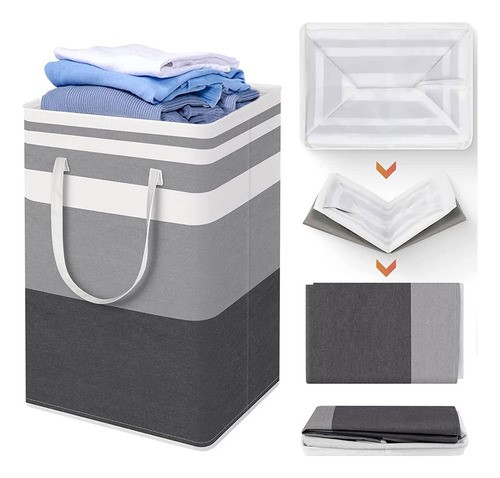 Cestos Ropa Sucia Lavandería Plegable Para Baño 75l,2 Piezas.