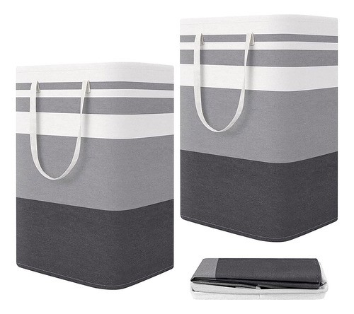 Cestos Ropa Sucia Lavandería Plegable Para Baño 75l,2 Piezas.
