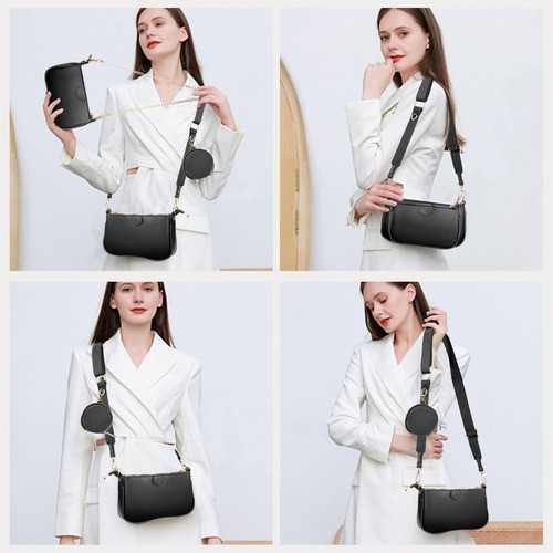 Bolsa 3 En 1 Moda Mujer Bandolera Crossbody Monedero Cartera