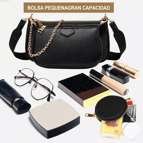 Bolsa 3 En 1 Moda Mujer Bandolera Crossbody Monedero Cartera