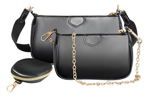 Bolsa 3 En 1 Moda Mujer Bandolera Crossbody Monedero Cartera