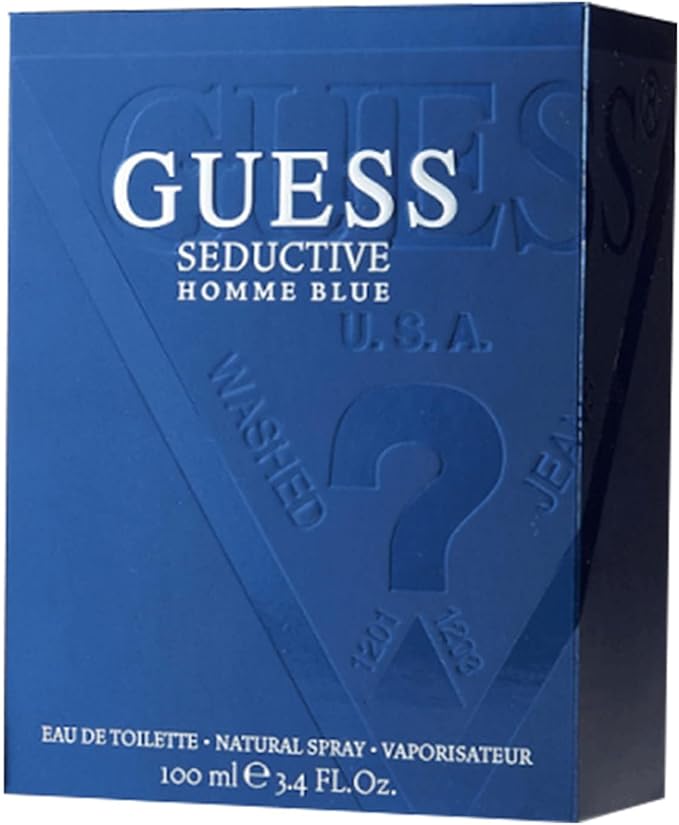 A GUESS - Eau de Toilette Spray Seductive Homme para hombre, azul, 3.4 onzas.