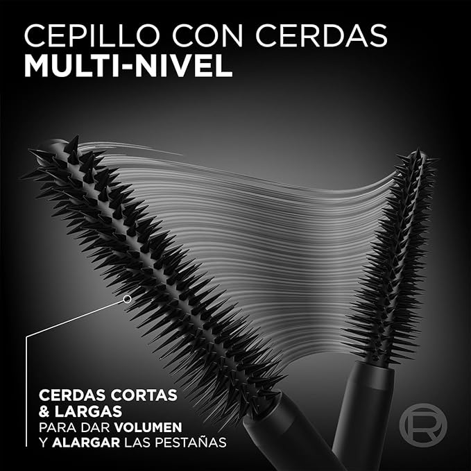 A L'Oréal Paris, mascara de pestañas voluminizadora Panorama lavable, Ojos visiblemente más grandes, 9.9ml.
