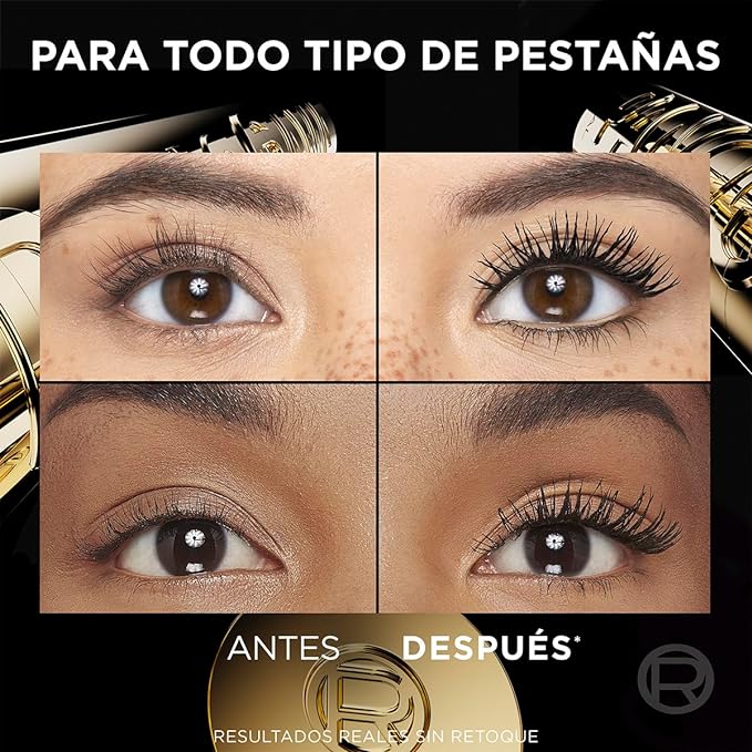 A L'Oréal Paris, mascara de pestañas voluminizadora Panorama lavable, Ojos visiblemente más grandes, 9.9ml.