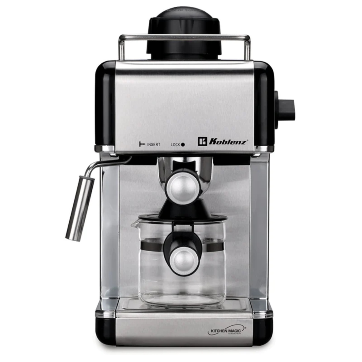 Cafetera Espresso Koblenz CKM-650 EIN 4 Tazas Negro/Acero Inox ENDY3*