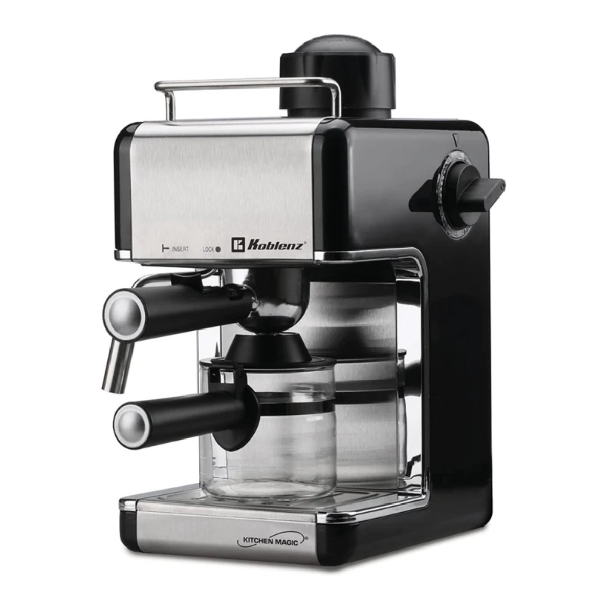 Cafetera Espresso Koblenz CKM-650 EIN 4 Tazas Negro/Acero Inox ENDY3*