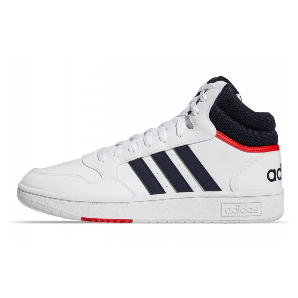 Tenis Casual Adidas Hoops 3.0 Mid Blanco-azul De Hombre GY5543.
